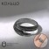Ring "Feat" Trend, color black silver, dimensionless