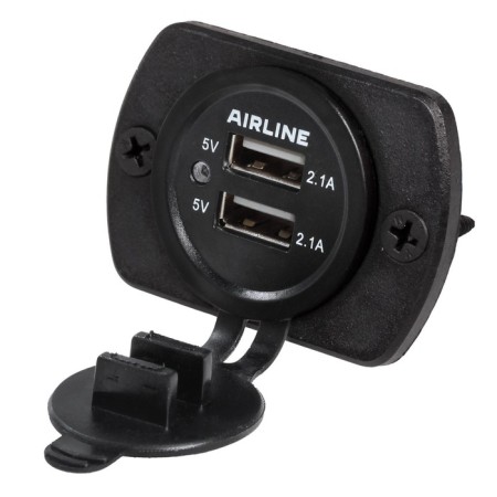 Airline ACS-2U-02 car rosette, with 2 ports, 5 V, 2.1 A + 1 A-4