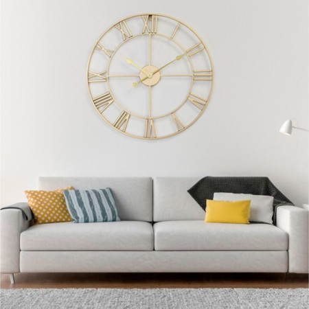 Wall clock, series: loft, smooth move, d-60 cm, gold-1