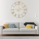 Wall clock, series: loft, smooth move, d-60 cm, gold