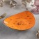 Ceramic triangular "constellation", 22 × 18 cm, orange color