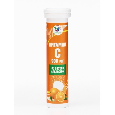Напиток Витамин С со вкусом апельсина Vitamuno, 10 шипучих таблеток-1