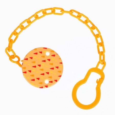 Set: nipple - a dummy with a “turtle” holder, anatomical +6 months, yellow color-11