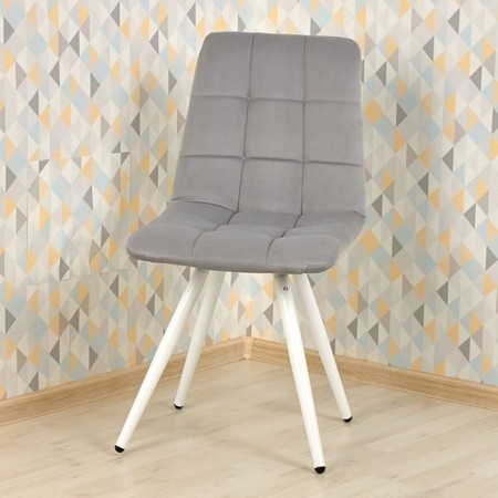 Dining stool Polini Home Berlin SM, the color is light gray-white-8