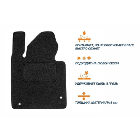 Renaults Autoflex, Renault Kaptur 2016-2020 2020- in., Textiles, graphite, 5 parts, with fasteners, 5470401-4