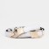 Women's belt, width 1 cm, metal buckle, white color