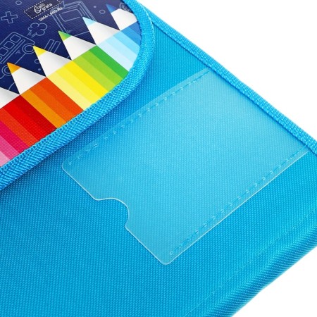 A4 labor folder, PVC textiles, with handles, folding, on Velcro, with a filling of 10 items, calligrata, PTR-10, "pencils"-4