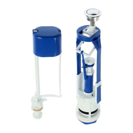 Reinforcement for flush tanks "RBM" AS-17.2M, with a lower flat bottom valve, chrome button