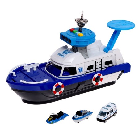 Parking "Police boat", with cars, light and sound effects-1