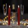 A set of LED candles, red, 2 × 25 × 2 cm, plastic, wax, batteries AAAX2 (not in the kit), glow warm white, 2 pcs.