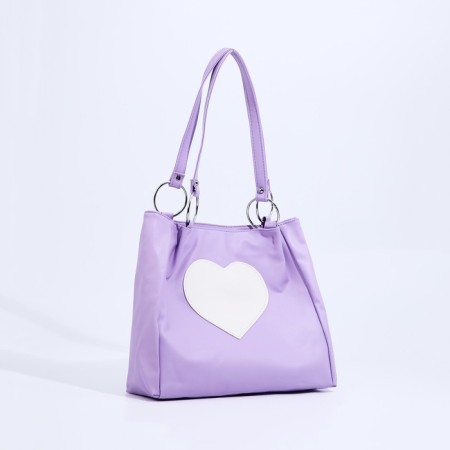 Bag-shop with zipper color purple-2