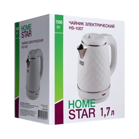 Electric kettle Homestar HS-1007, plastic, flair, 1.7 l, 1500 watts, white-8