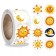 Stick Paper "Sun and Month" D = 2.5 cm 500 pcs in a roll 3x6.5x6.5 cm