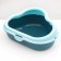 Toilet "Cloud" with a triangular side 48.5 x 39 x 20 cm, blue