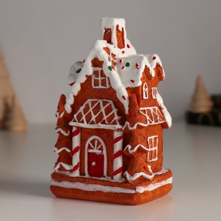Polystone souvenir "Gingerbread house with a glazed roof" 8x5.5x12.5 cm-3