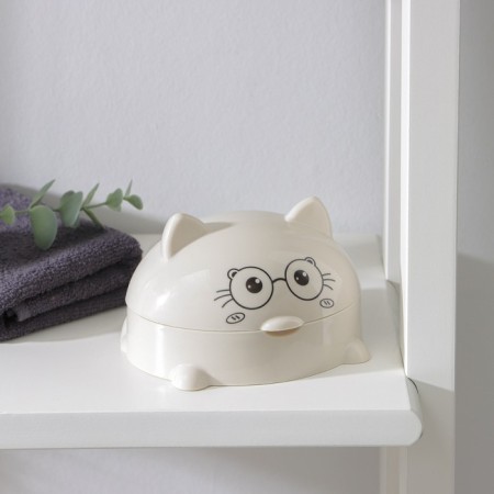 Soap dish with a cat "Kotka", plastic, 11.5 × 11 × 8 cm, color mix-6