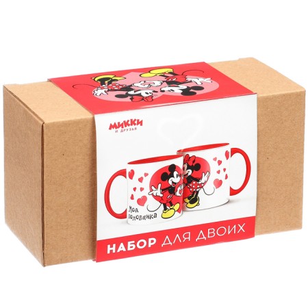 Set of paired mugs, 320 ml "My half", Mickey and friends-5