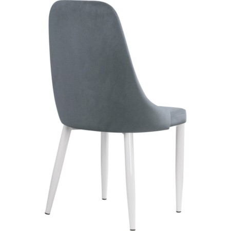CHART STALL CARA Kora Metal/Velur, White/Gray 47x57x89 cm-4