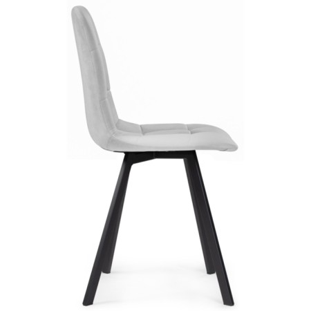 Stool on a metal frame chilli metal/velor, black/light gray 43.5x50x87.5 cm-2