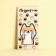 Wooden envelope carved "Congratulations", dog, 16.5 x 8 cm