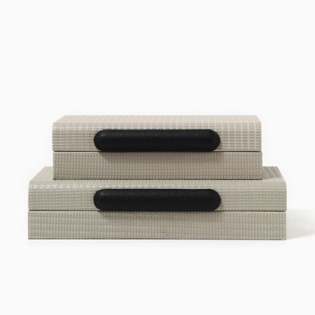 The box for jewelry "minimalism" eco -leather, set of 2 pcs.-1