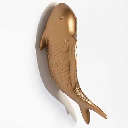 Wall decor, "fish" 16 x 5 cm, gold, left-3