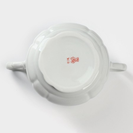 Porcelain sugar tower with a lid, 550 ml, white color-5