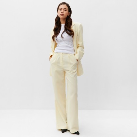 Women's pants Mist Velvet, p. L milk-1
