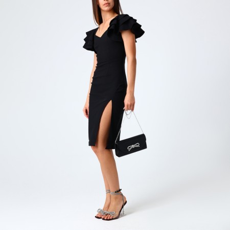 Female bag on a magnet, black color-1