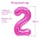 Foil ball 40 "number 2", pink color