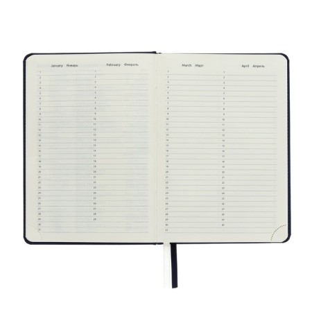 Leduced A5, 160 sheets, Devente.emblem, solid cover of artificial leather with foam rubber, liescap, block 70 g/m2, blue-4