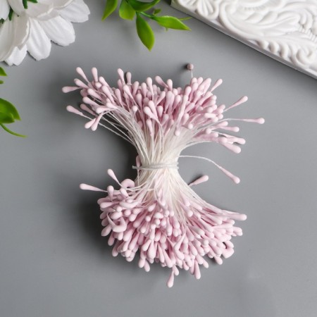 Stamens for flowers "Drops mature light-lilac" d = 1.5 mm set 400 pcs length 6 cm