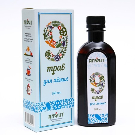 Syrup alfit 9 herbs for lungs, 250 ml