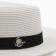 Women's hat with beads minku Milk color, rr 56-58