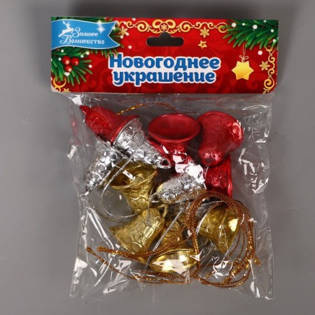 Jewelry decoration "relief bell" (set 12 pcs) 3 cm, mix-1