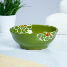 Big Pskovskaya bowl 0.8l / 7.3x18.5cm, chamomile Green