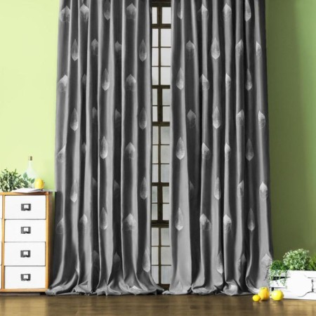 Set of curtains "Alice", size 2x145x270 cm, dark gray color