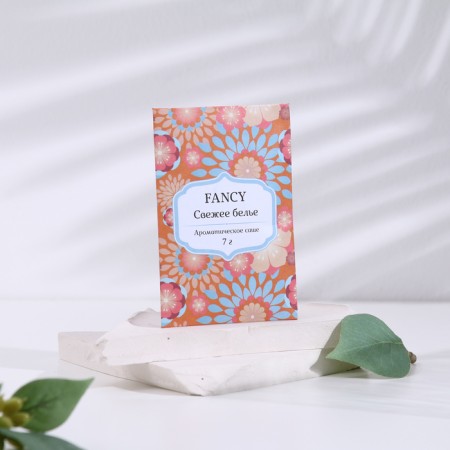Aromasash "Fancy", set of 3 pcs, fresh linen, weight 7 g, size 7x10.5 cm-1