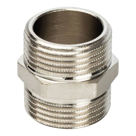 NIPPEL STUT SFT-0004-000011, 1 ", outer/outer thread, nickelled brass-1