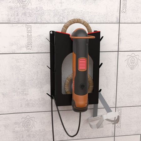 Holder for polishing cars, wall, black