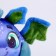 Soft toy "Dragon", blue-green