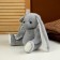 Soft toy "Bunny", 23 cm, gray color