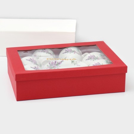 Service Porcelain Tea Daulay "Lavender", 12 items: 6 cups 220 ml, 6 saucer d = 14 cm-8