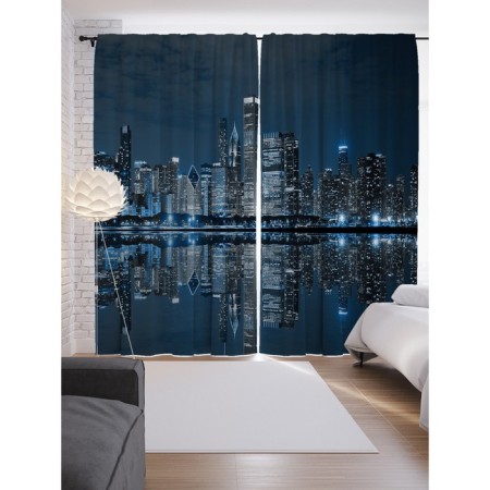 Photostes "Night New York", Saten, size 145x265 cm, 2 pcs