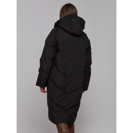 Coat insulated winter female, size 50, black color-18