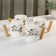 Ceramic tea set "Sakura", 6 items: 4 circles 250 ml, kettle 1 l, tray D = 29 cm, white color