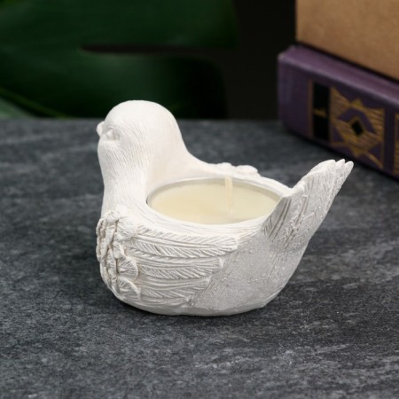 Подсвечник "Птичка" перламутр, 8х5,5х4,5см-2