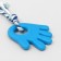 Chewing toy with a rope for dogs "palm", 10 cm, blue