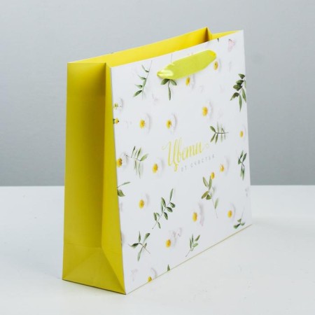Package Gift Laminated Horizontal, Packaging, Flower Happiness, ML 27 x 23 x 11.5 cm-2