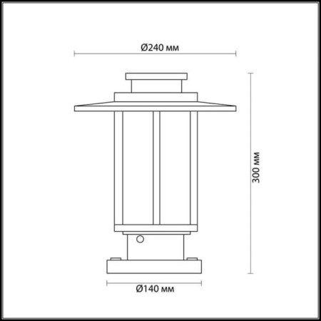 Street lamp for MITO, 1x18W, E27, IP54, brown color-2